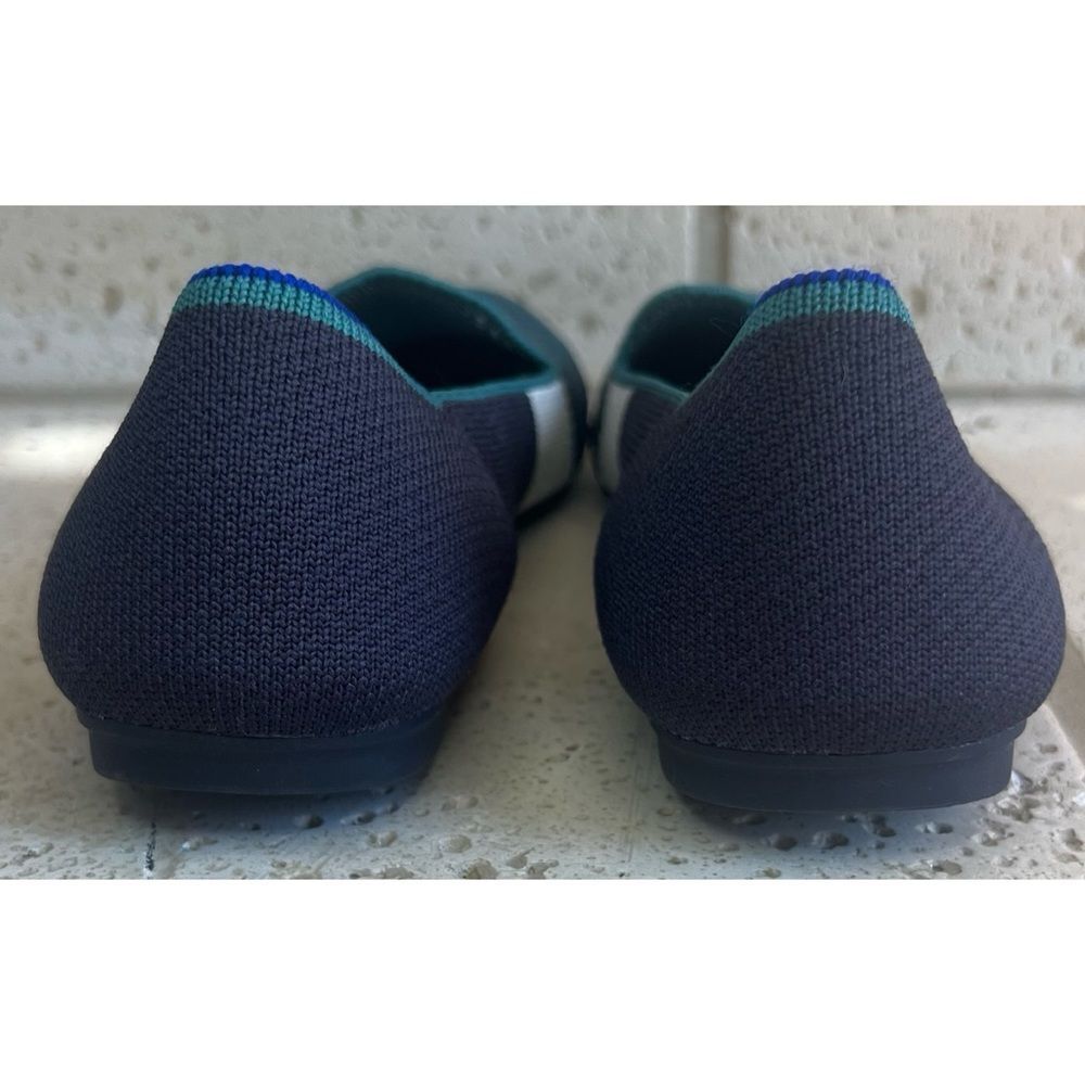Rothy's Spruce Prep Loafer Women's Size 6.5 
Green, Navy, and White - Picture 4 of 13